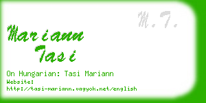 mariann tasi business card